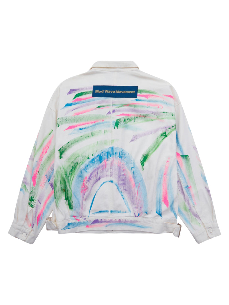 Hip-hop Hand-painted Graffiti Denim Jacket