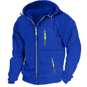 Sudadera con capucha y cremallera completa para hombre Sudadera con capucha de forro polar