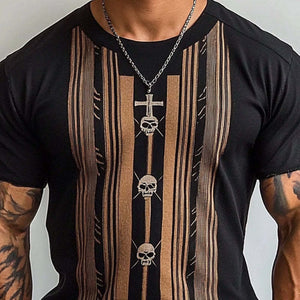 Men's Retro Crew Neck Short Sleeve T-Shirt