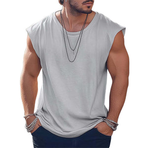 Camiseta sin mangas acolchada de verano para hombre, cómoda y agradable para la piel.