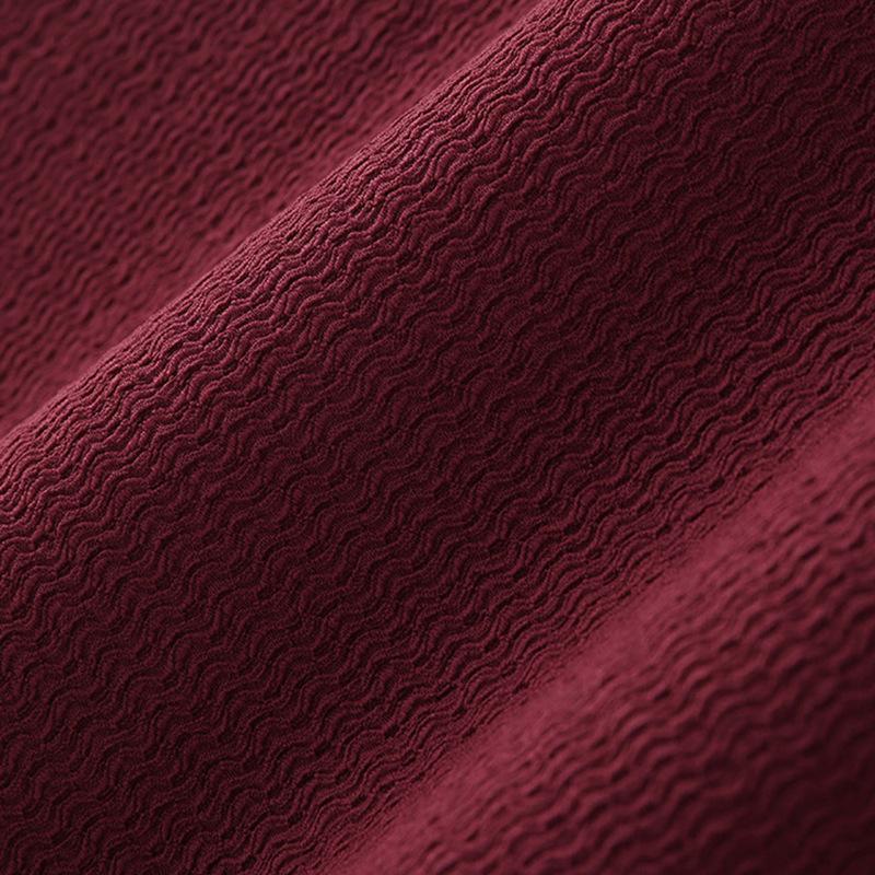 Herren-T-Shirt mit halbem Rollkragen, einfarbig, eng gestrickt, kurzärmelig