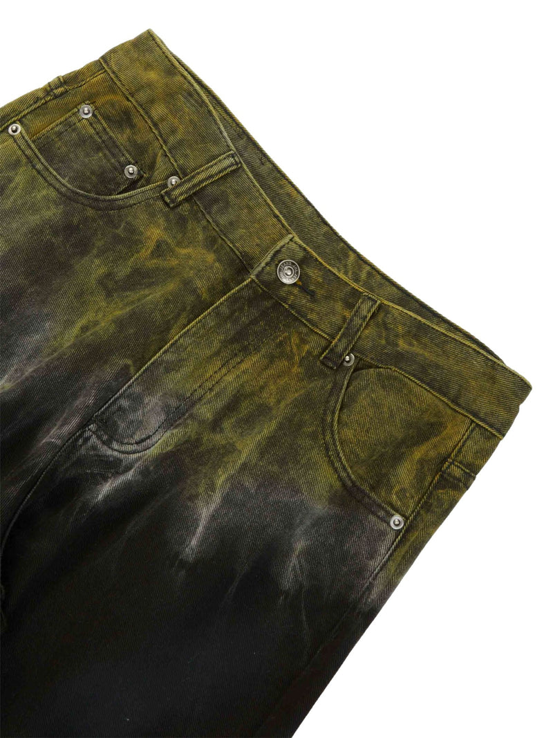 Graffiti Fun Tie-Dye Straight Jeans