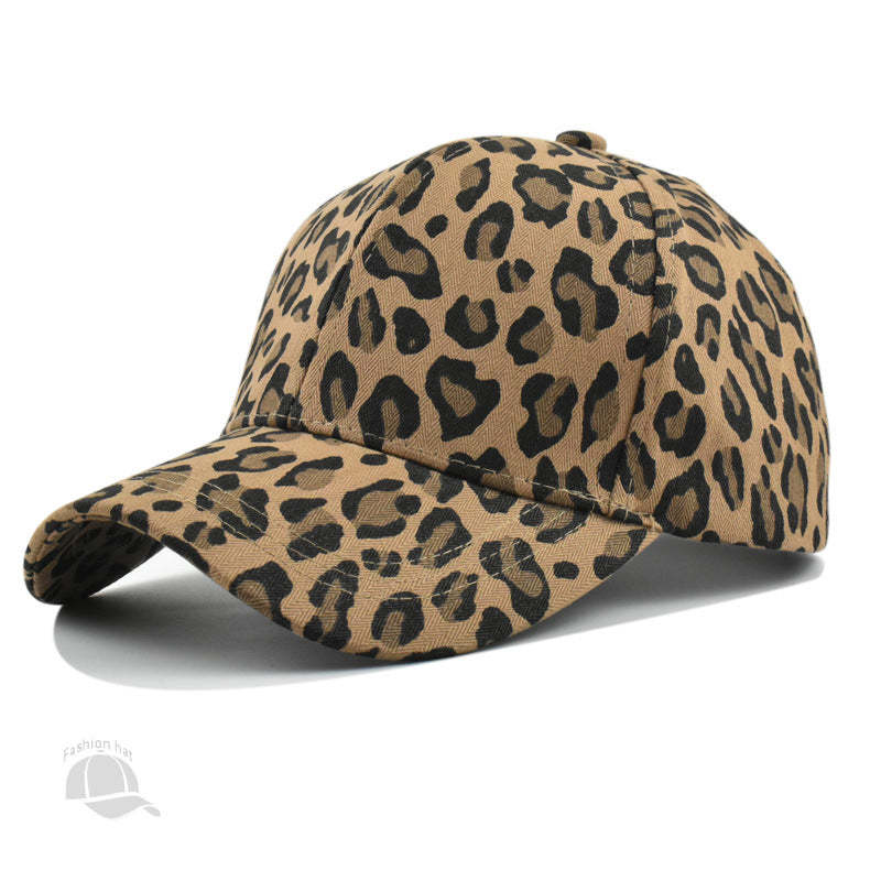 Gorra retro informal con estampado de leopardo para hombre