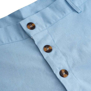 Pantalones casuales de algodón de color liso para hombre