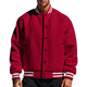 Men's Casual Stand Collar Fleece Sports Baseball Jacket 44187442M