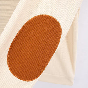 Sudadera informal de cuello alto con diseño de gofre para hombre para exteriores