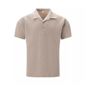Polo de manga corta con textura jacquard para hombre