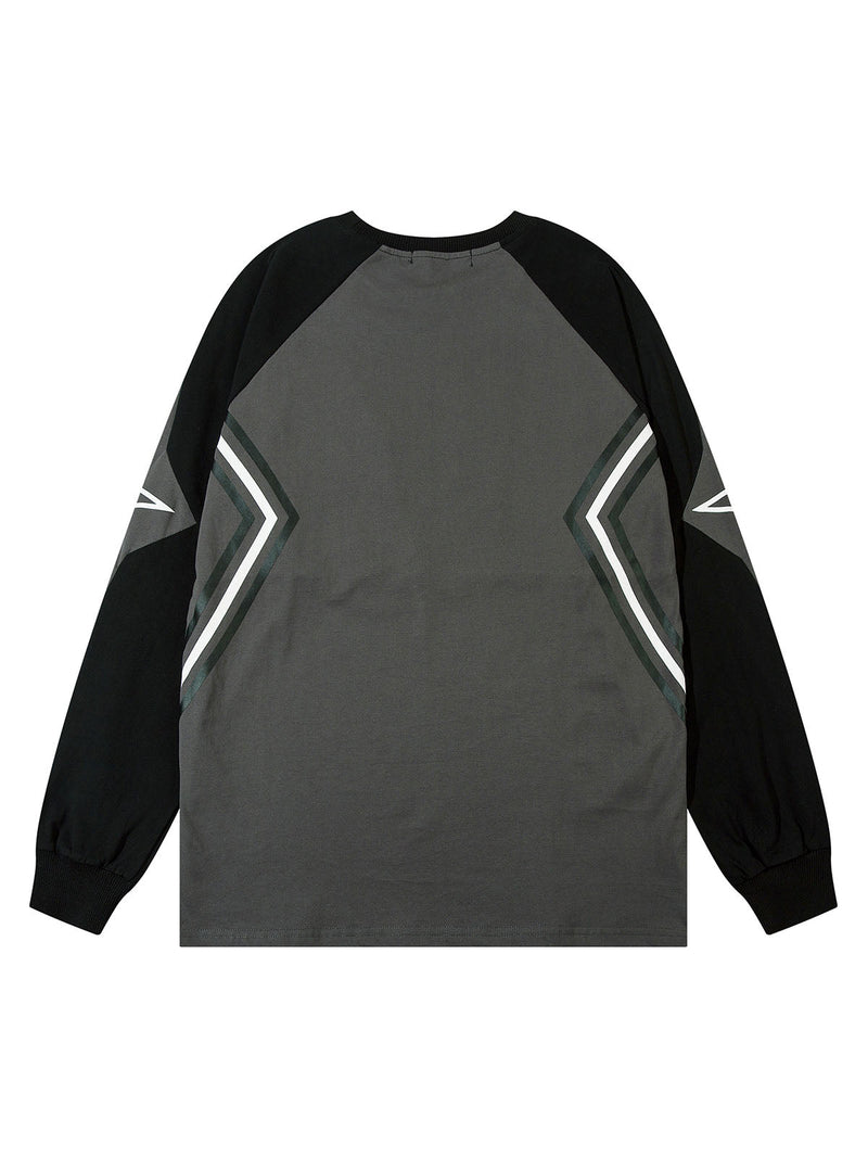 Star Stitched Studded Long Sleeve T-shirt