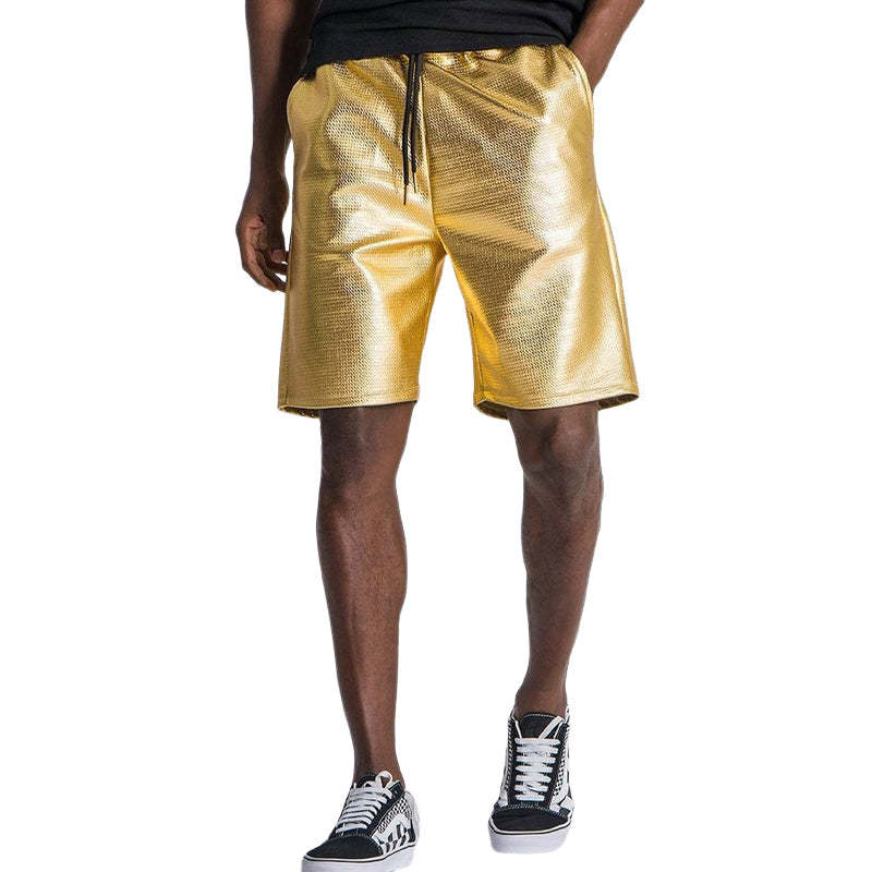 Pantalones cortos holgados dorados de moda de verano para hombre