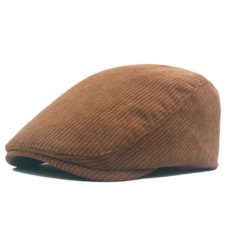 Men's Retro British Style Corduroy Forward Hat