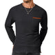 Men's Casual Waffle Round Neck Patch Pocket Slim Fit Long Sleeve T-Shirt