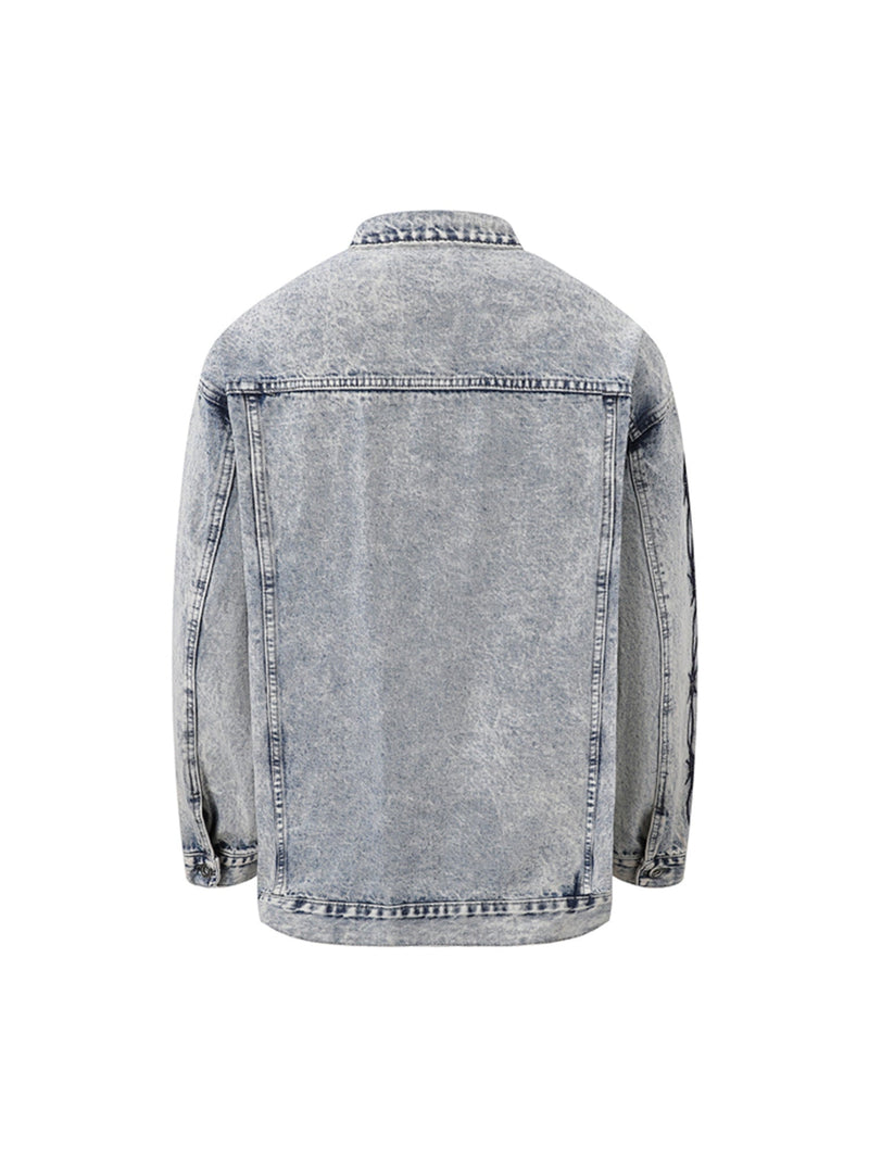 Thorn Embroidered Denim Jacket