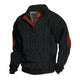 Suéter vintage de punto con cuello alto para hombre