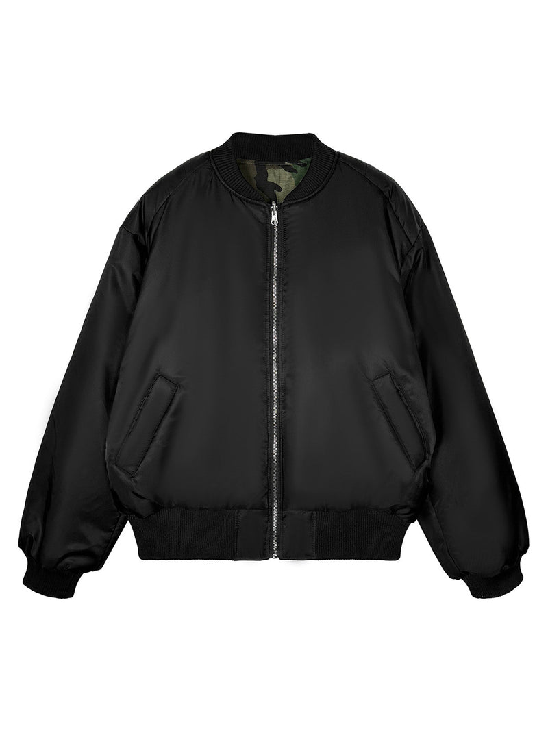 Camouflage Reversible Bomber Jacket