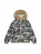 Camouflage Fur Hooded Fleece Jacket