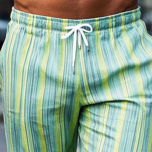 Men's Stripe Printed Casual Shorts