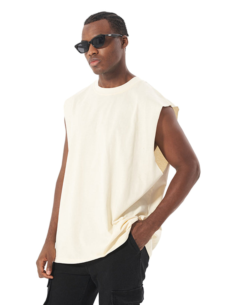 Schwere ärmellose Unisex-Weste aus Baumwolle im Vintage-Stil 