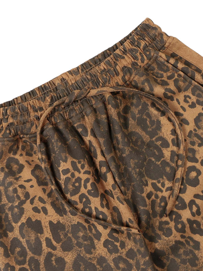 Cheetah Print Suede Tracksuit