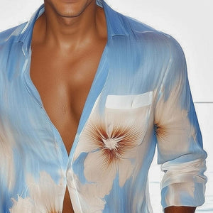 Camisa hawaiana ligera y cómoda con estampado para hombre