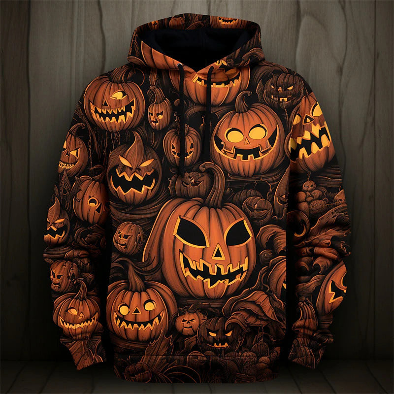 PUMPKIN PRINTED HALLOWEEN SERIES HOODIE