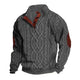 Suéter vintage de punto con cuello alto para hombre