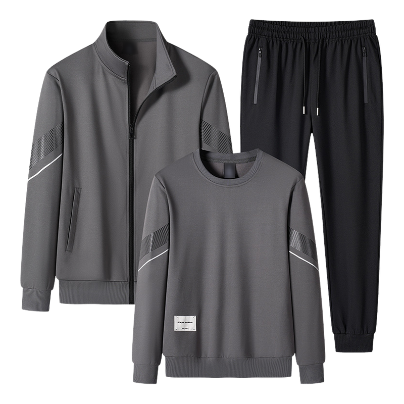 Men's Outdoor Leisure Sweatshirt Hoodie Pants Three-piece Set