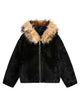 Fur Hooded Quilted Sherpa Jacket