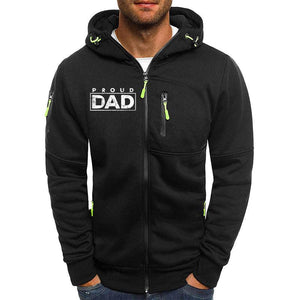 Men's Lettering Print Hoodie Zip-Up Jacket