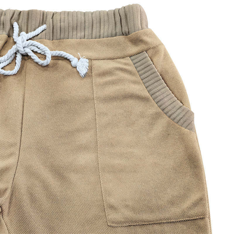 Men's Contrast Paneled Elasticated Shorts