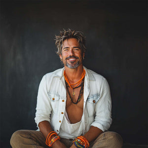 Herren-Langarmhemd aus gewaschenem Vintage-Denim