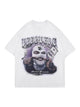 Masked Gangster Portrait Printed T-Shirt