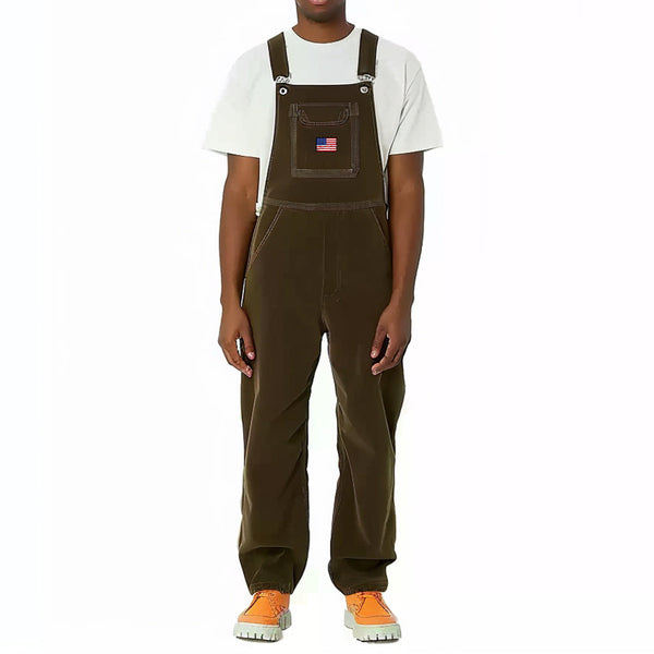 Men's Retro Pocket Casual Loose Straight Overalls