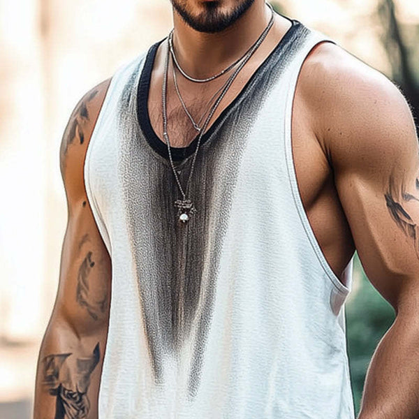 Camiseta sin mangas de verano cómoda y agradable para la piel para hombre