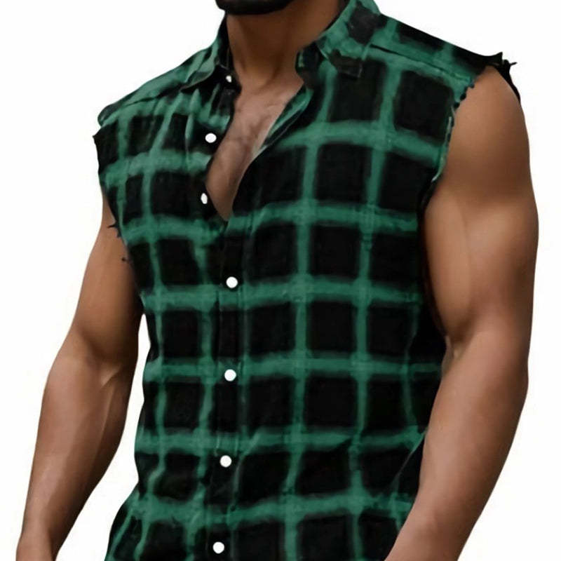 Hautfreundliche, atmungsaktive Weste mit Retro-Print für Herren