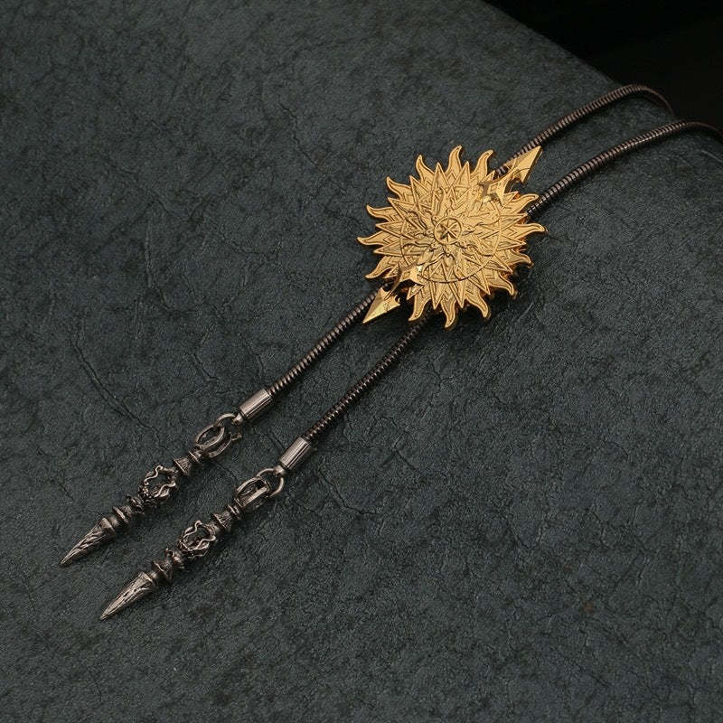 Verstellbare Bolo-Tie-Halskette aus Metall für Herren
