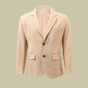 Blazer informal de dos botones con solapa con muesca para hombre