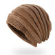 Leather Label Knitted Hat Warm Hat For Men And Women