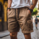 Herren Sommer Cool Braun Casual Cargo Shorts