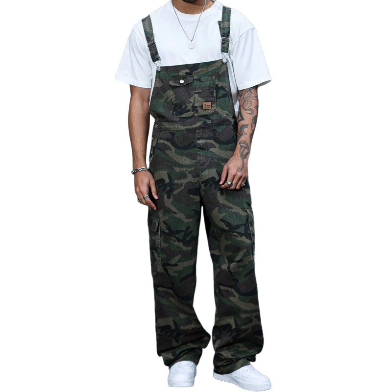 Men's Outdoor Camouflage Print Multi-Pocket Jumpsuit MTA2896C6X