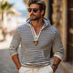 Men's Spring And Autumn Casual Classic Striped Hoodie MTA2087C2U