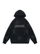 Wasteland Washed Patched Embroidered Hooded Sweatshirt