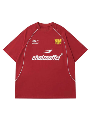 Camiseta con estampado de letras retro 