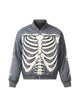 Skull Print Bomber Jacket