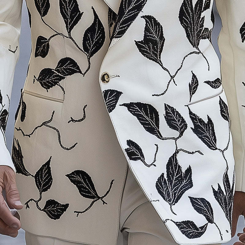Men's Spring Fashion Thin Printed Suit Jacket MTA3115C1P