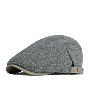 Boina retro informal con cuadros escoceses para hombre