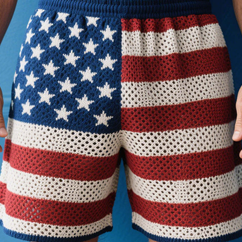 Pantalones cortos deportivos casuales tejidos de moda de primavera para hombre