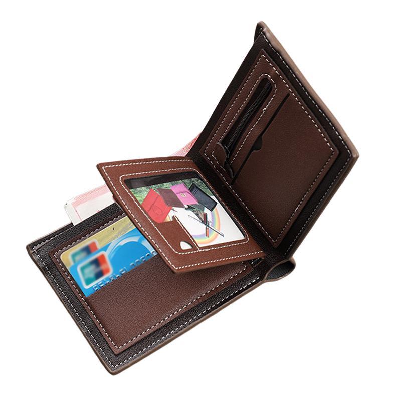 Men's Multi-Card Zipper Leather Wallet