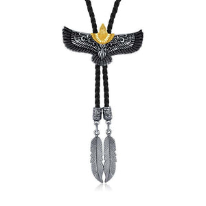 Collar vintage informal con águila occidental 