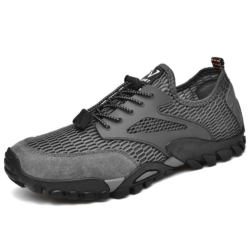 ANTI SLIP, BREATHABLE, DURABLE LEATHER MESH SHOES FOR OUTDOOR MOUNTAINEERING SPORTS