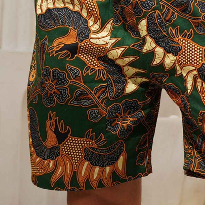 Men's Retro Casual Ethnic Style Geometric Print Drawstring Shorts